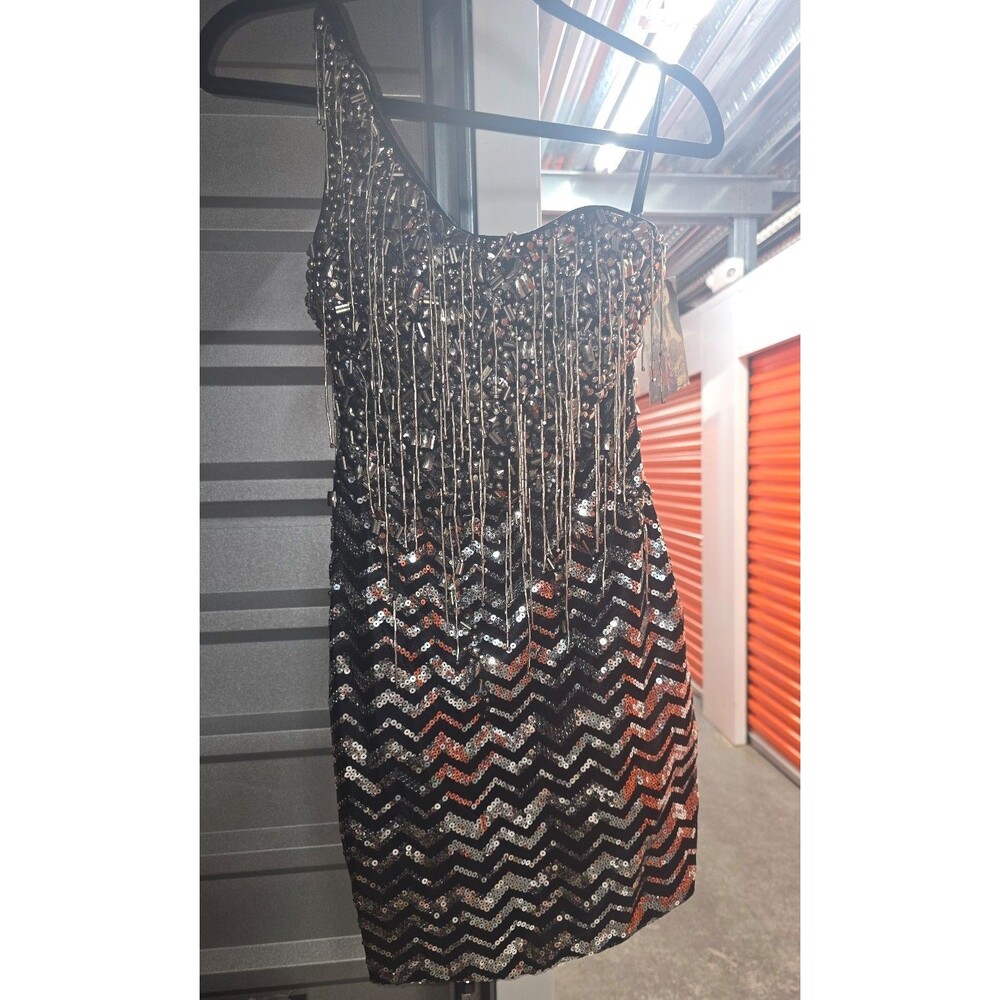 Disney Forever Enchanted One-Shoulder Sequin Fringe Dress - Size 2